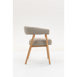 Стул обеденный Zubo с деревянными ножками бежевый 2 шт.