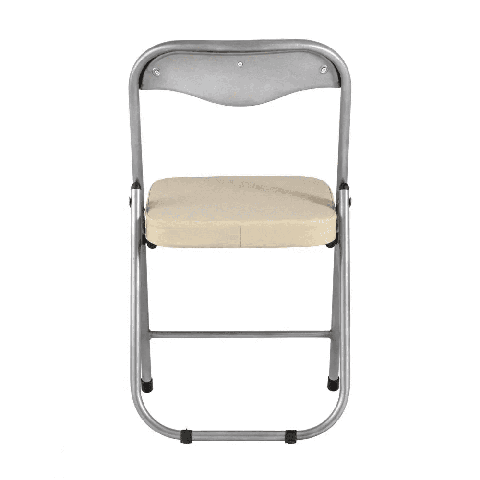 Стул складной ДЖОН металлик, кремовый