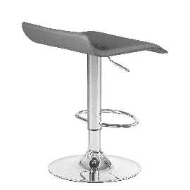 Мягкий стул барный TOMMY серый сиденье искусственная кожа