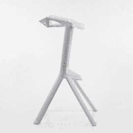 Пластиковый барный стул One белый с жестким сиденьем