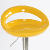Барный стул Disco желтый, жесткое сиденье из пластика