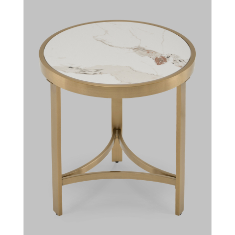 Журнальный столик Адриана 50*50 см светлая керамика