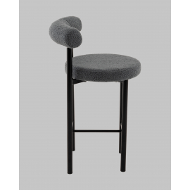 Стул полубарный Флорео букле темно-серый