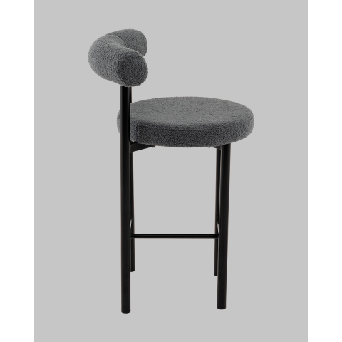Стул полубарный Флорео букле темно-серый