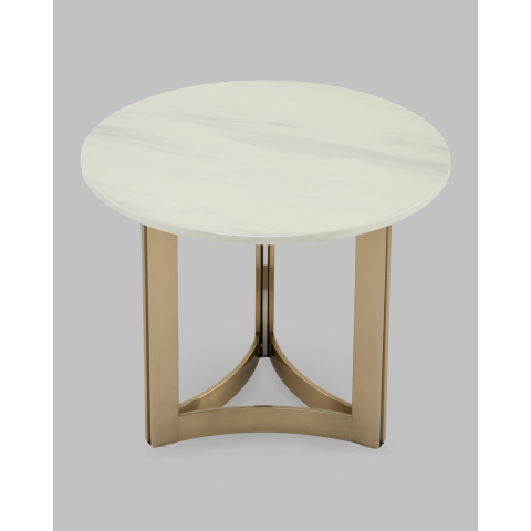 Журнальный столик Кассия 60*60 см светлая керамика