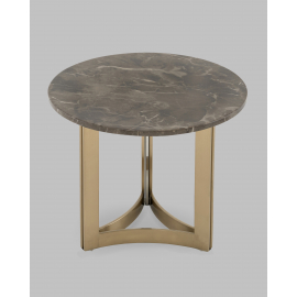 Журнальный столик Кассия 60*60 см темная керамика