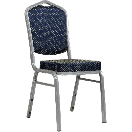 Банкетный стул Корона 25 Жаккард корона синяя/серебро