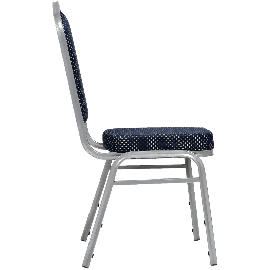 Банкетный стул Корона 25 Жаккард корона синяя/серебро