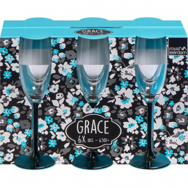 Бокал-флюте «Grace» набор[6шт]; стекло; 180мл; D=49,H=215мм; прозр.