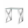 Журнальный стол 55*55 КРОСС серебро