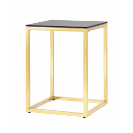 Журнальный стол 40*40 ТАУН золото стекло smoke