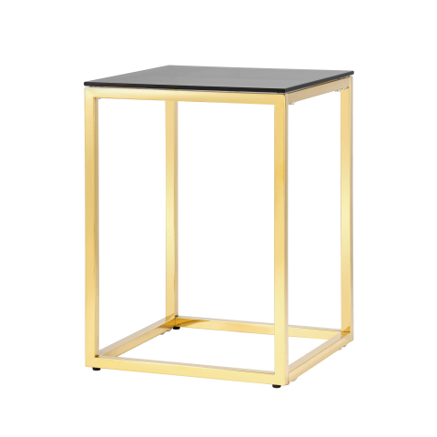 Журнальный стол 40*40 ТАУН золото стекло smoke