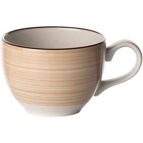 Чашка чайная «Чино»; фарфор; 170мл; D=84,H=60мм; белый,бежев.