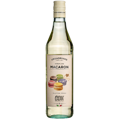 Сироп «Печенье Макарон» ODK уцененный; стекло; 0,75л; D=65,H=305мм; белый