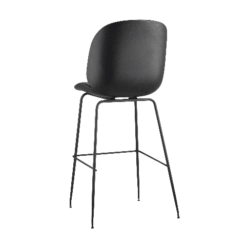 Стул барный Beetle PU со спинкой бежевый