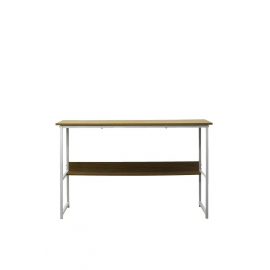 Компьютерный стол LUCIA H475 Дуб натуральный / белый каркас