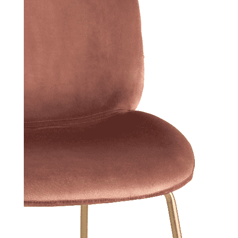 Стул барный Beetle со спинкой пудровый