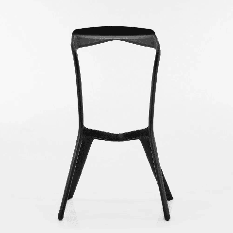 Пластиковый барный стул Miura черный