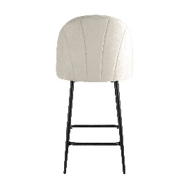 Стул мягкий полубарный Логан велюр бежевый