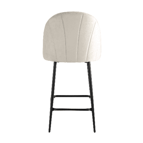 Стул мягкий полубарный Логан велюр бежевый