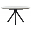 Стол КОРФУ 100 раскладной Цемент светлый / черный каркас