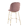 Стул полубарный Beetle со спинкой темно-розовый