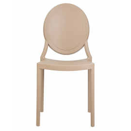 Пластиковый стул обеденный ALBERT, цвет бежевый