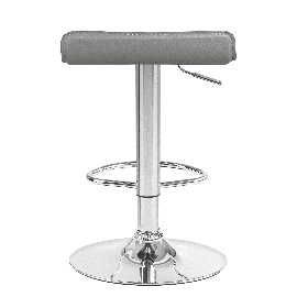 Мягкий стул барный TOMMY серый сиденье искусственная кожа