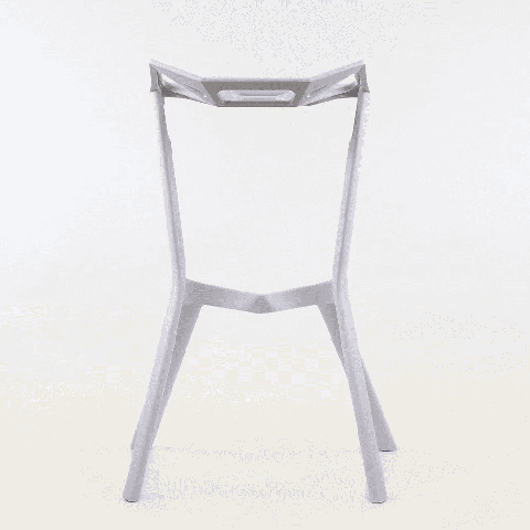 Пластиковый барный стул One белый с жестким сиденьем