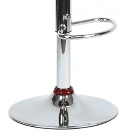 Барный стул Disco вишневый, сиденье пластиковое ножка хром