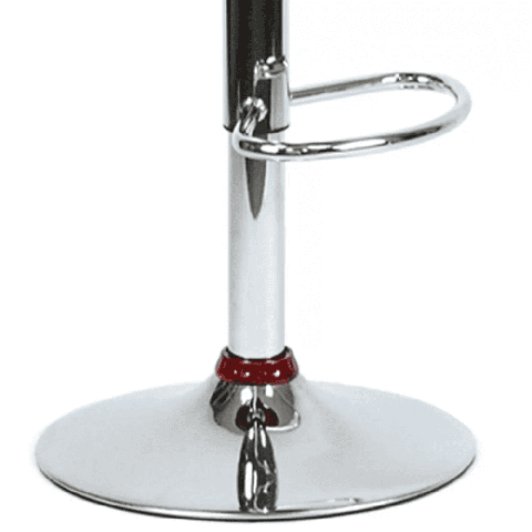 Барный стул Disco вишневый, сиденье пластиковое ножка хром