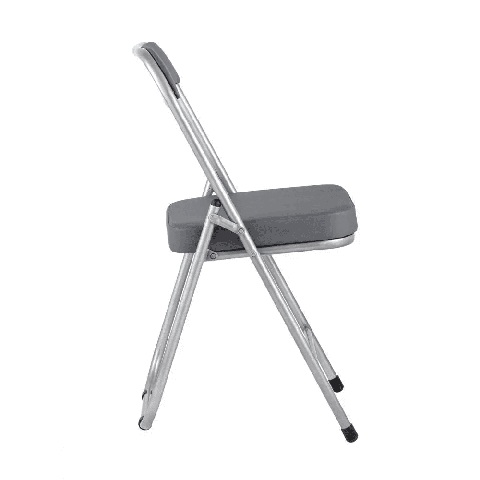 Стул складной ДЖОН металлик, серый