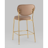 Стул полубарный Барбара NEW экокожа бежевая золотые ножки 2 шт.