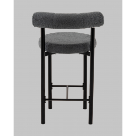 Стул полубарный Флорео букле темно-серый