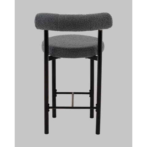 Стул полубарный Флорео букле темно-серый