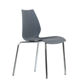 Стул СМН-234 Лила хром металл, стопируемый, серый