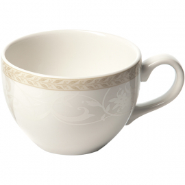 Чашка чайная «Антуанетт»; фарфор; 228мл; D=9,H=6см; белый,олив.