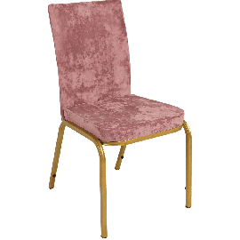 Банкетный стул Конгресс Велюр пудрово-розовый, каркас цвет золото