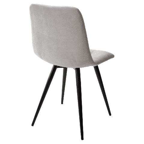 Стул CHILLI-Q светло-серый #H09, велюр / черный металлический каркас