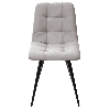 Стул CHILLI-Q светло-серый #H09, велюр / черный металлический каркас