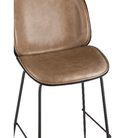 Стул барный Beetle PU со спинкой бежевый