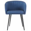 Стул обеденный ALINA с подлокотниками, синяя ткань