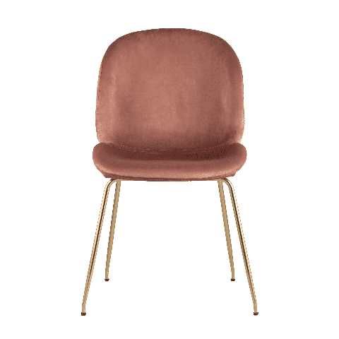 Стул барный Beetle со спинкой пудровый