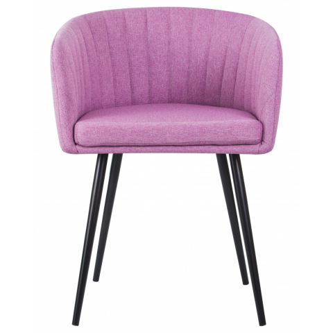 Стул обеденный ALINA с подлокотниками, сиреневая ткань (LAR-106D-16)