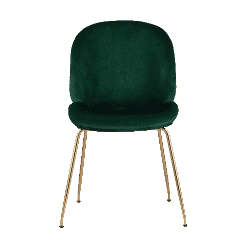 Стул барный Beetle со спинкой изумрудный