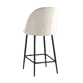 Стул мягкий полубарный Логан велюр бежевый