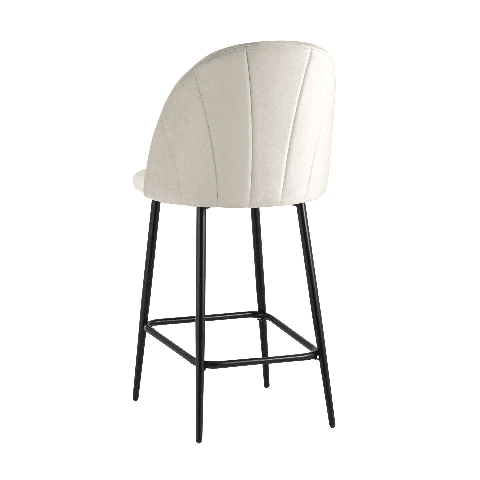 Стул мягкий полубарный Логан велюр бежевый