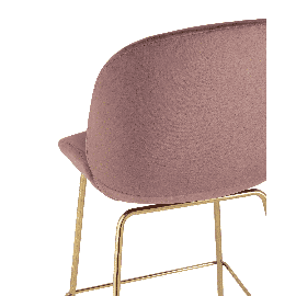 Стул полубарный Beetle со спинкой темно-розовый