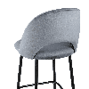 Стул мягкий полубарный Меган велюр серый металлический каркас