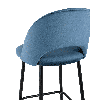 Стул мягкий полубарный Меган велюр пыльно-синий металлический каркас